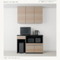 JS03-25 食器棚 グレー本体正面