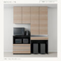 JS04-T13 食器棚 グレー・正面
